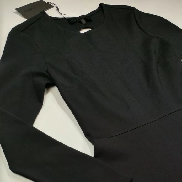 KENDALL + KYLIE Black Ponte Long Sleeve Dress - Picture 4 of 11